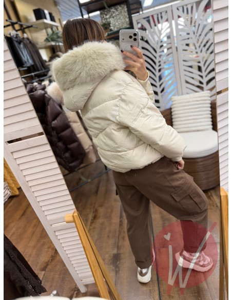 Piumino Corto Zurigo Panna