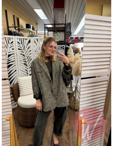 Blazer Over Spinato Verde Militare