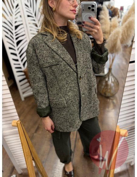 Blazer Over Spinato Verde Militare