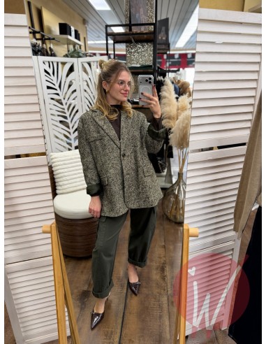 Blazer Over Spinato Verde Militare