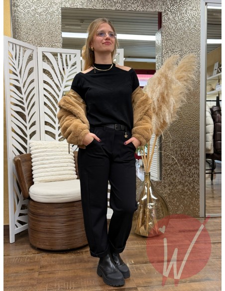 Maglia Scarlett CutOut Nero