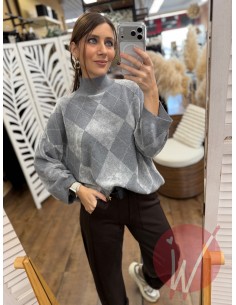 Maglia Rombi Emily Grigio