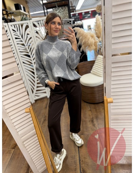 Maglia Rombi Emily Grigio