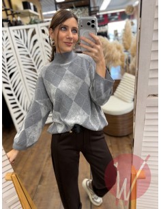 Maglia Rombi Emily Grigio 2