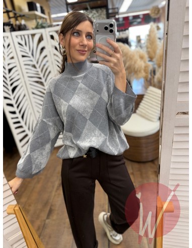 Maglia Rombi Emily Grigio