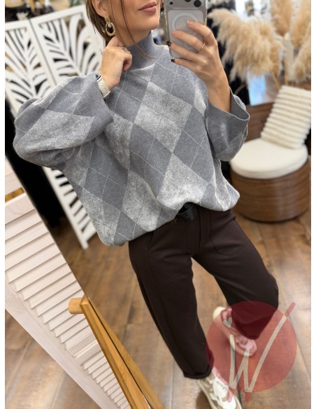 Maglia Rombi Emily Grigio