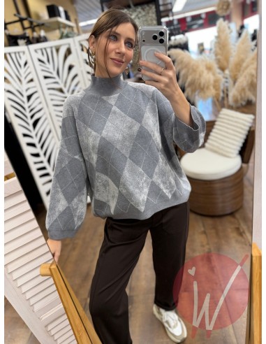 Maglia Rombi Emily Grigio