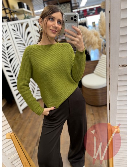 Maglia Spacchi Alma Verde Oliva