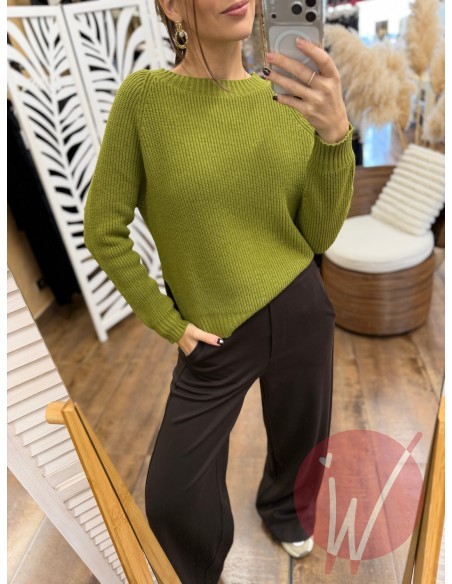 Maglia Spacchi Alma Verde Oliva