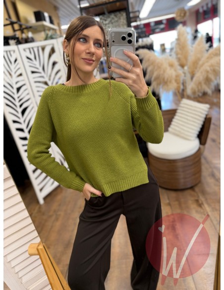 Maglia Spacchi Alma Verde Oliva