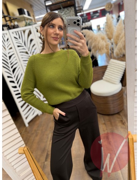 Maglia Spacchi Alma Verde Oliva