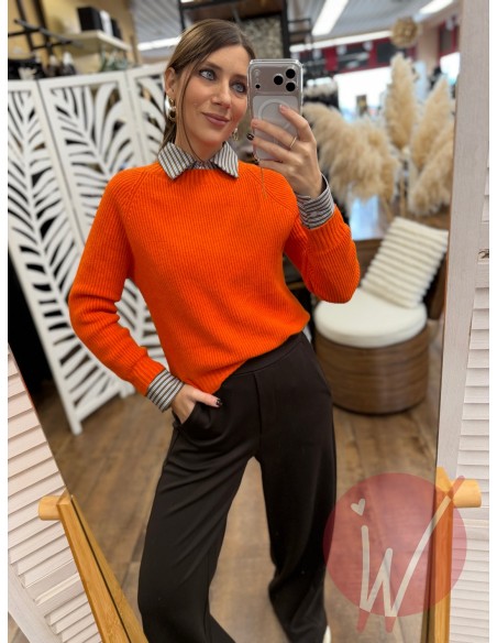 Maglia Spacchi Alma Arancio