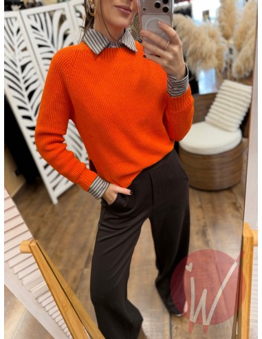 Maglia Spacchi Alma Arancio