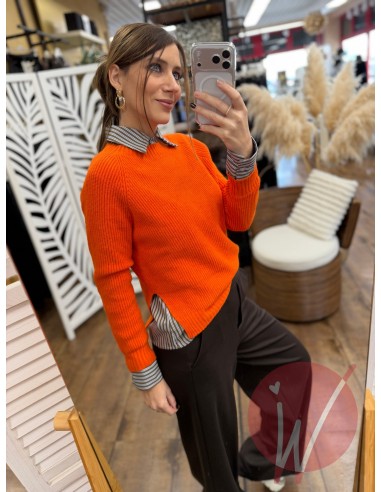 Maglia Spacchi Alma Arancio