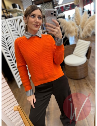 Maglia Spacchi Alma Arancio