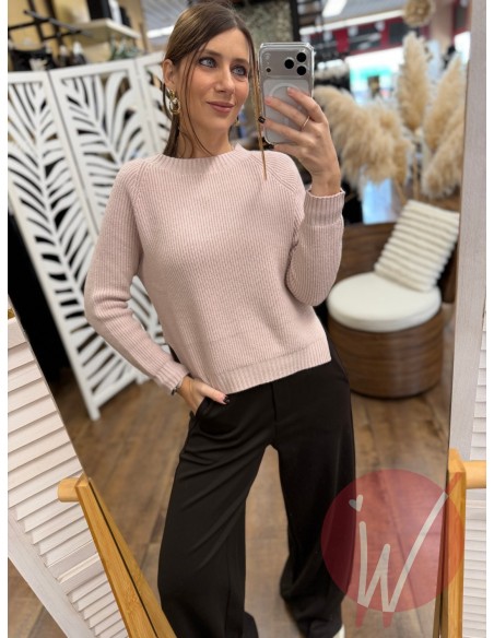 Maglia Spacchi Alma Rosa Cipria