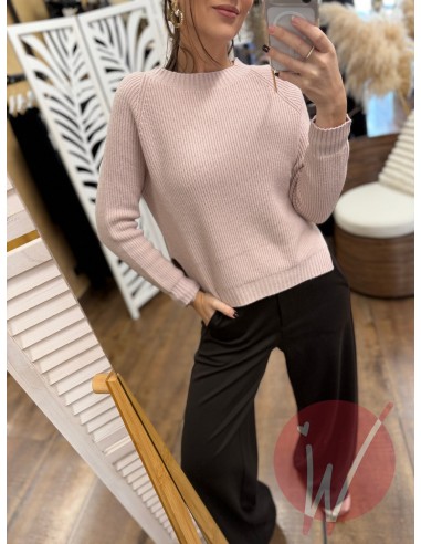 Maglia Spacchi Alma Rosa Cipria