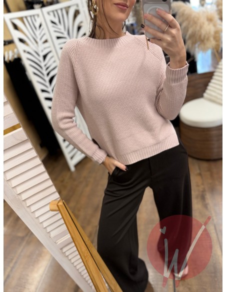 Maglia Spacchi Alma Rosa Cipria