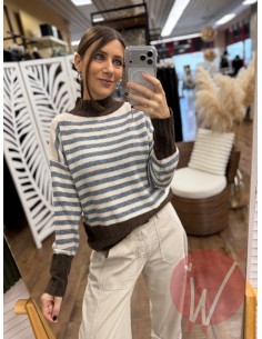 Lupetto Righe Madison Grigio