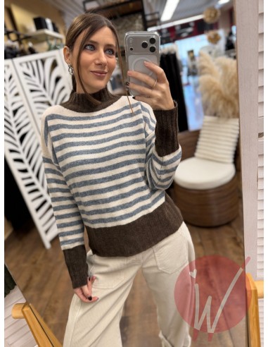 Lupetto Righe Madison Grigio