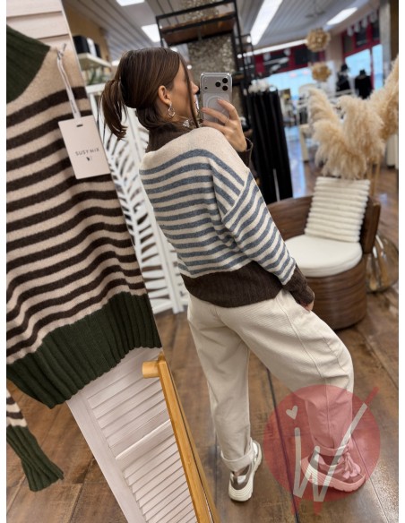 Lupetto Righe Madison Grigio