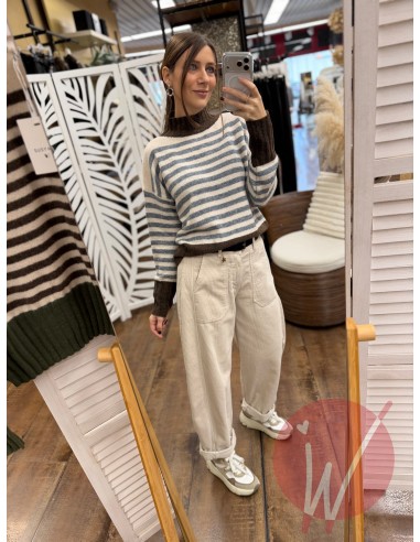 Pantalone Boston Velluto Panna