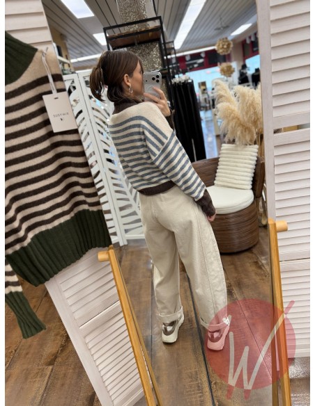 Pantalone Boston Velluto Panna