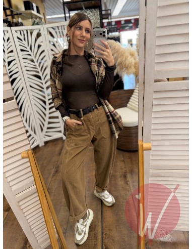 Pantalone Boston Velluto Cammello