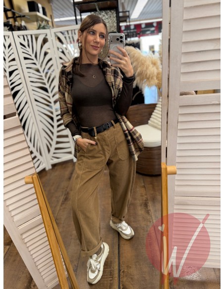 Pantalone Boston Velluto Cammello