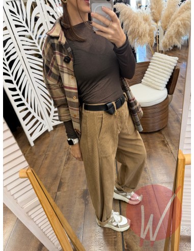 Pantalone Boston Velluto Cammello