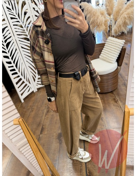 Pantalone Boston Velluto Cammello