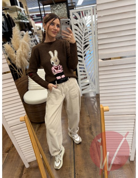 Pantalone Boston Velluto Panna