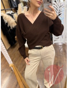 Maglia Incrocio Nora Caffè 2