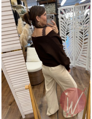 Maglia Incrocio Nora Caffè