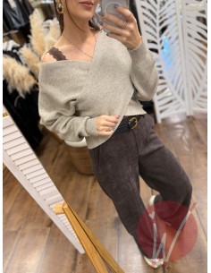 Maglia Incrocio Nora Beige... 2