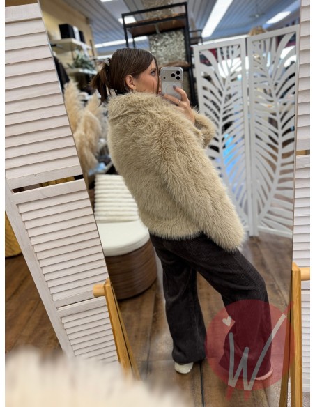 Ecopelliccia Corta Bruges Beige