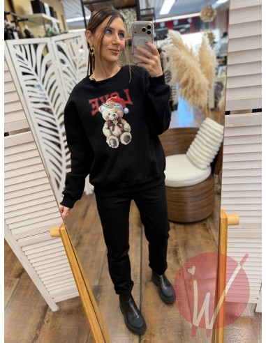 Felpa Teddy Love Nero