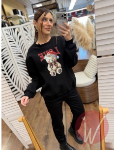 Felpa Teddy Love Nero