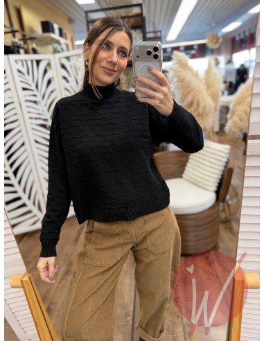 Lupetto Onde Hannah Nero