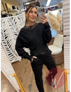 Maglia Incrocio Nora Nero