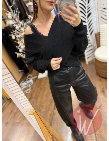 Pantalone Ecopelle Boston Nero