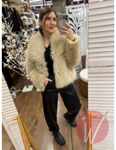 Ecopelliccia Corta Bruges Beige