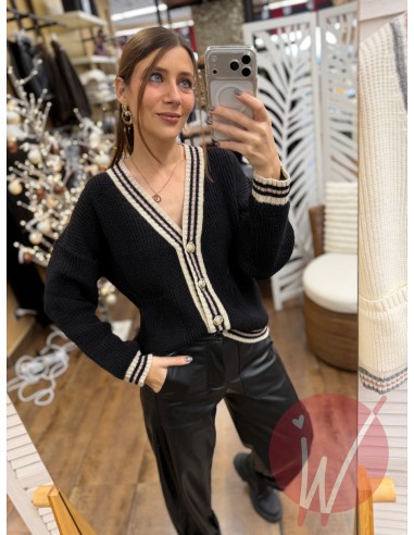 Cardigan Corto Nicole Nero