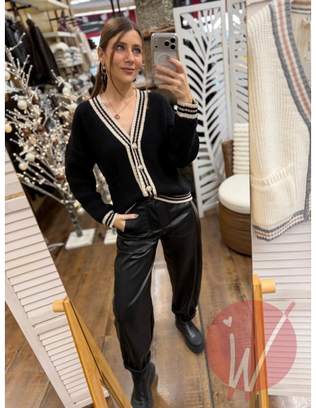 Cardigan Corto Nicole Nero