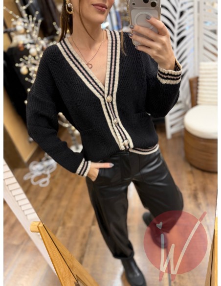 Cardigan Corto Nicole Nero