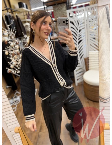 Cardigan Corto Nicole Nero