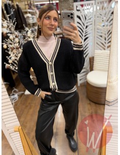 Cardigan Corto Nicole Nero 2