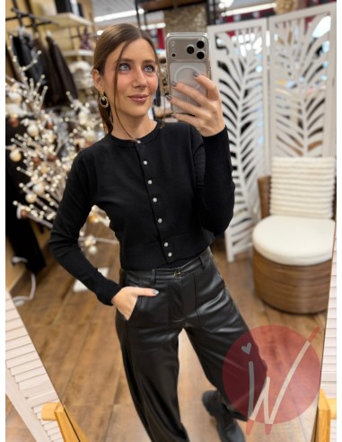 Cardigan Coreana Joy Nero