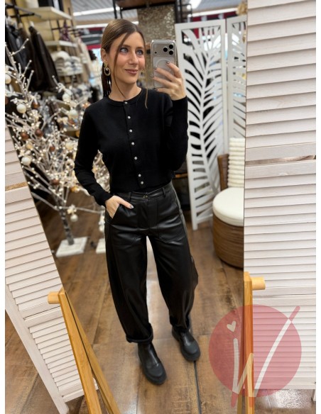 Cardigan Coreana Joy Nero