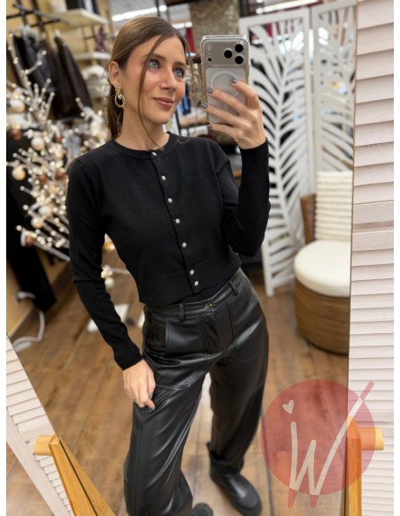 Cardigan Coreana Joy Nero